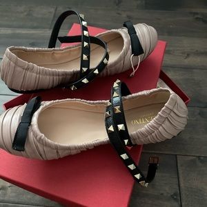 !!!SOLD!!! Leather Flats with Studded Straps